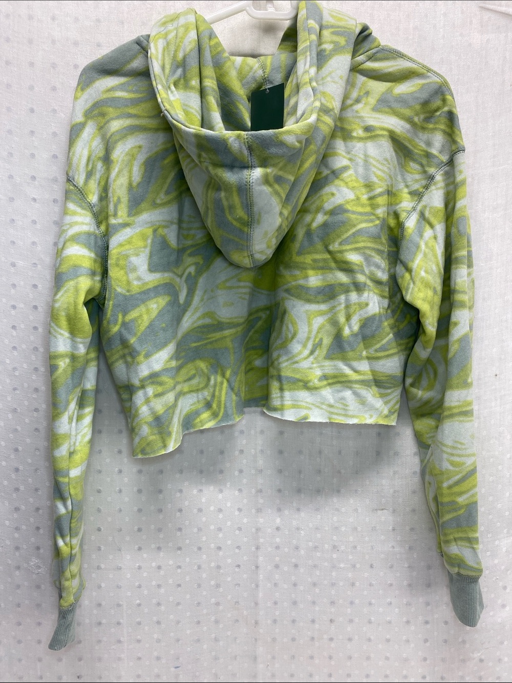 Wild Fable Green Swirl Tye dye swirl cropped hoodie NEW - Picture 3 of 8